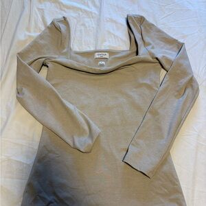 Aritzia Beige Long Sleeve Top